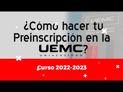 Cómo realizar la preinscripción en la UEMC