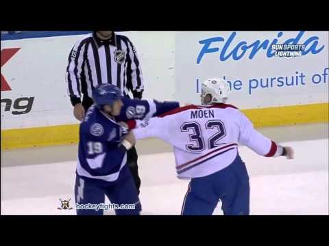 Travis Moen vs B.J. Crombeen Feb 12, 2013