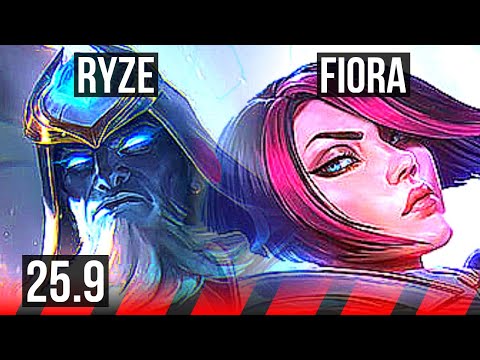 RYZE vs FIORA (TOP) | NA Grandmaster | 25.9