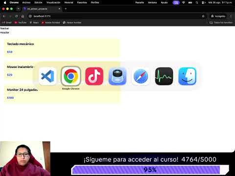 Día 2/4 — Props, estado (useState) y manejo de eventos