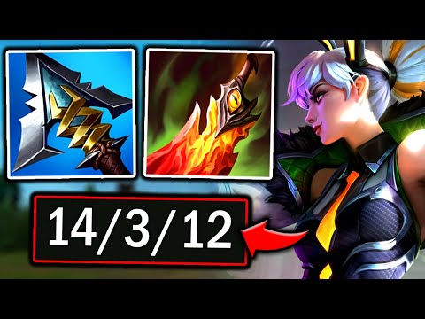 RIVEN'S GRUDGE BUILD MAKES 1V9 EASIER THAN EVER! - S12 RIVEN TOP GAMEPLAY! (Season 12 Riven Guide)