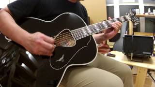 Video thumbnail for Gretsch G6022 Rancher FSR Black 生音 by Heavy Gauge Guitars