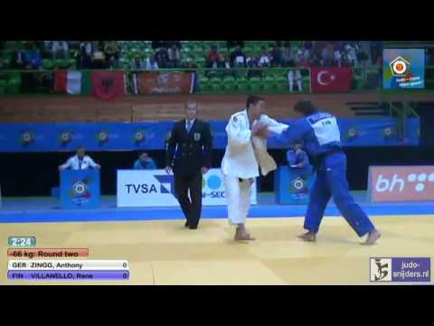 Judo 2013 European Championships Juniors: Zingg (GER) - Villanello (FIN) [-66kg]