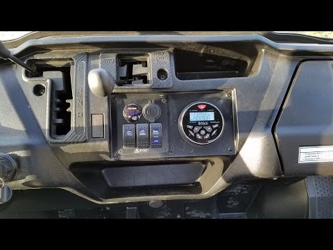 Honda Pioneer 1000 Custom Stereo Installation Boss MGR350B Pyle PLMR91UB