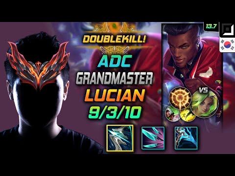 GrandMaster Adc Lucian Build Galeforce Press the Attack - Lucian Adc vs Zeri - LOL KR 13.7