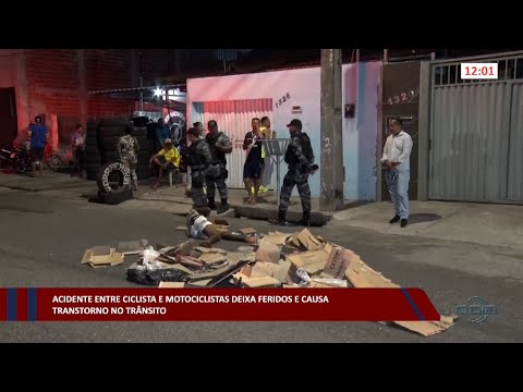 Acidente entre ciclista e motociclistas deixa feridos e causa transtorno no trânsito 29 11 2022