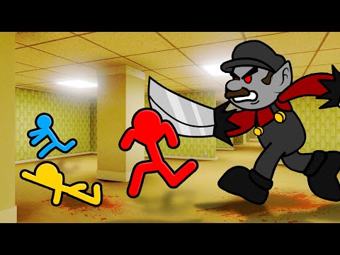 EPIC Stickman vs. Mario.exe in Minecraft Backrooms!