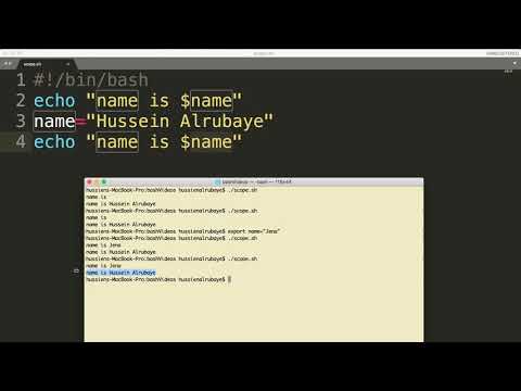 &#x202a;5-  Shell Scripting: Variables Scope|  مدى المتغيرات&#x202c;&rlm;