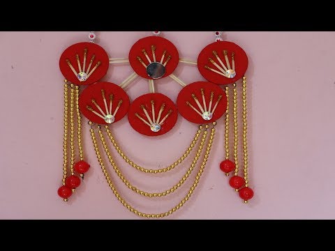 WOW! Amazing Matchstick Craft Ideas | How to Make Beaded Wall Hanging with Matchstick For Home Decor