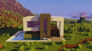 Minecraft: How to Build a Simple Modern Starter House | Tutorial