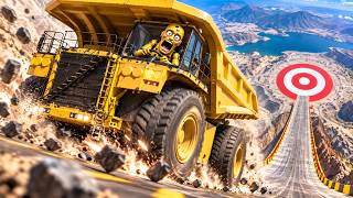 MEGA RAMPA SEM FREIO! Quem Consegue Acertar o Alvo? | BeamNG.drive