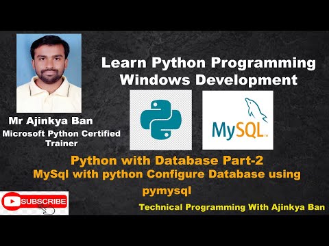 MySql with python Configure Database using pymysql in python Part 2