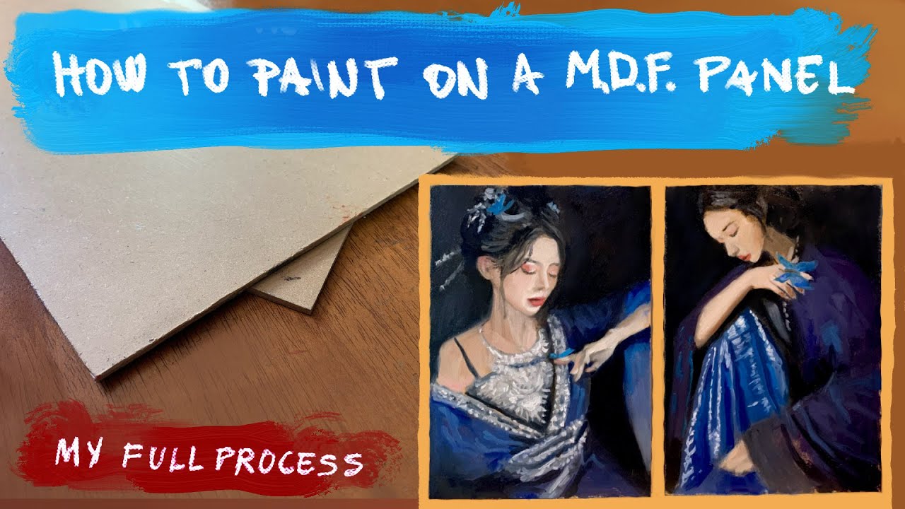 How to paint on a wood panel - this is my entire process, from scratch ( two paintings at once 💪 )