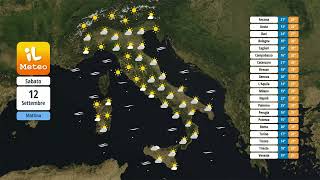 Venerdì 11 settembre 2026 - Previsioni meteo Italia di domani