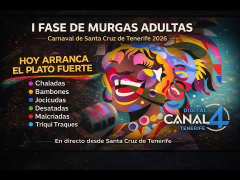 BAMBONES 🎭🎶 I FASE DE MURGAS ADULTAS | 🎉🎺 Carnaval de Santa Cruz de Tenerife 2026 🎺🎉🕺🤸🪇