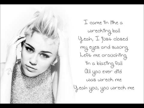 Wrecking Ball-  Miley Cyrus Lyrics