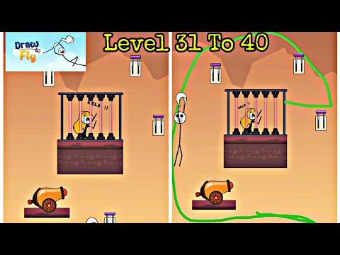 Draw Fly Weegoon : Android Gameplay Walkthrough - All Level 31 - 40 Funny Stickman Brain Puzzle Game