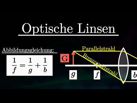 Optische Linsen - Abbildungsgleichung, Bildweite, Bildgröße, Brechkraft (Physik)