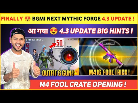 4.3 UPDATE 😍 Next Mythic Forge Bgmi | M4 Fool Crate Opening | Bgmi Next Mythic Forge | Pubg Mythic