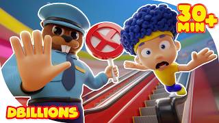 Elevator and Escalator Safety with DB Heroes | Mega Compilation | D Billions Kids Songs