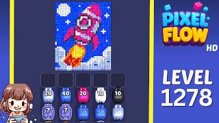 Pixel Flow Level 1278 Solution Walkthrough