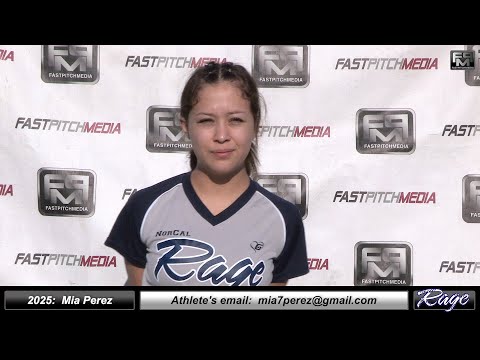 2025 Mia Perez - 3.43 GPA - Pitcher and Third Base Softball Recruiting Skills Video - Norcal Rage