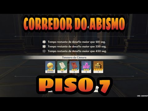 Corredor do Abismo f2p (PISO 7 COMPLETO) - GENSHIN IMPACT