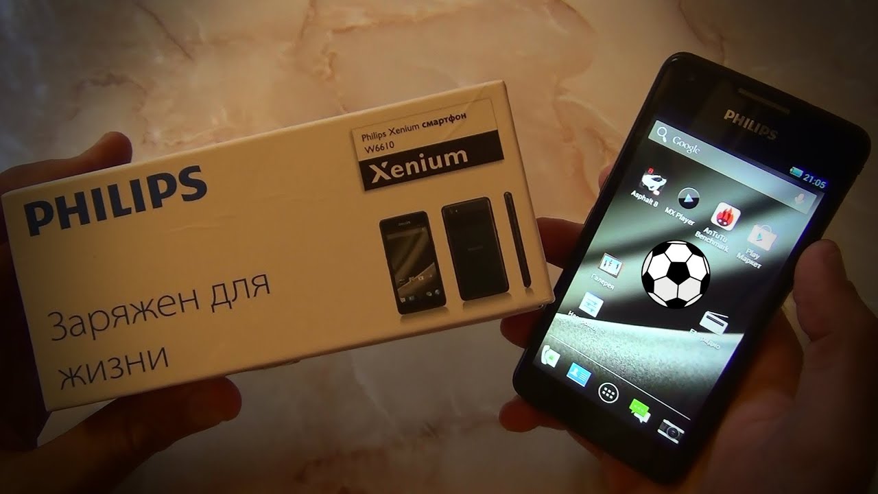 Смартфон Philips W6610 Xenium Dual Sim 4Gb Navy