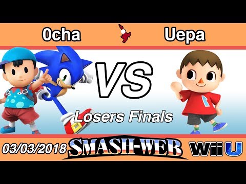 Smash-Web #11: 0cha (Ness, Sonic) Vs. Uepa (Villager) - LF Smash 4