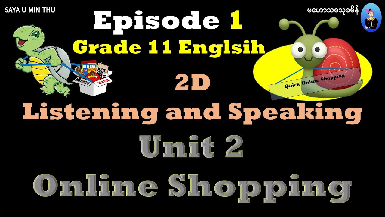 01 2D Listening and Speaking Grade 11 English Unit 2 Online Shopping
