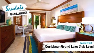 Caribbean Beachfront Grande Luxe Club Level Rooms | Sandals Negril, Jamaica | Full Tour & Review 4K