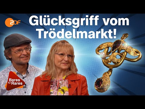 Gold, Granate & Perle: Anhänger mit Gravur entpuppt sich als antikes Schätzchen | Bares für Rares