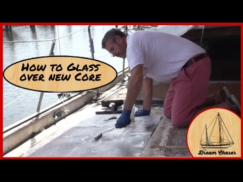 How to repair Fiberglass Deck Core - Installing new Fiberglass