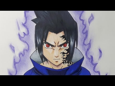 Drawing Sasuke Uchiha - Cursed Mark