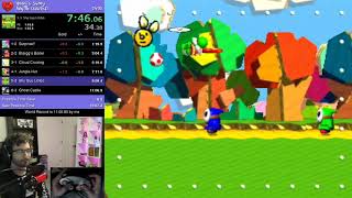 Yoshi's Story any% speedrun in 10:59.300 (WR)