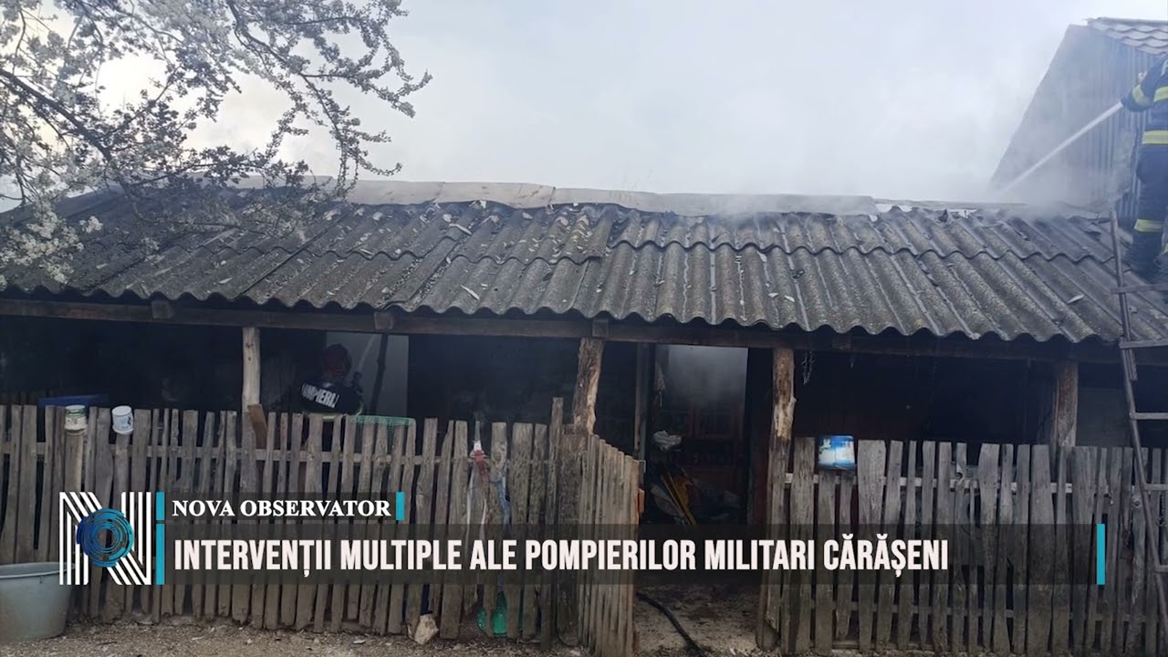 Intervenții multiple ale pompierilor militari cărășeni