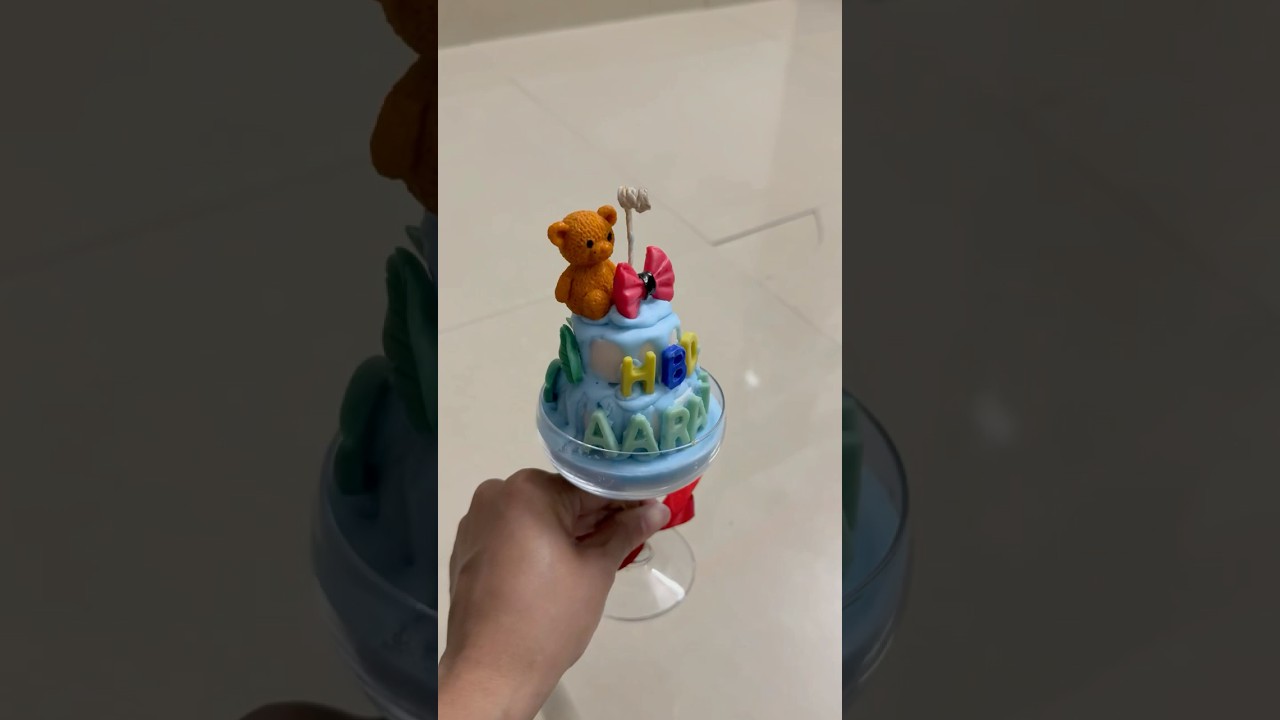 Custom Birthday Candle for 1st Birthday 🎂 | Baby Turns One Celebration 🕯️💙 #1stbirthday
