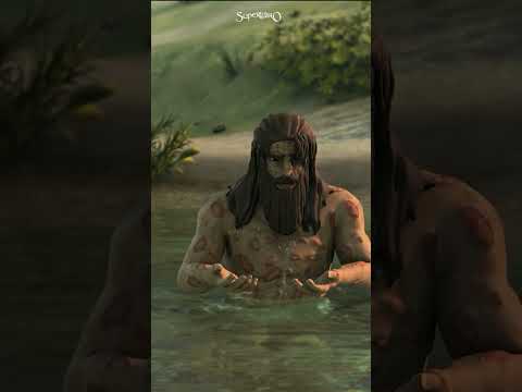 Naamán se lava 7 veces en el río Jordán💧│Superlibro │Historias de la Biblia para Niños