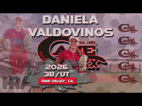 2026 Daniela Valdovinos 4.0 GPA, Third Base & UT, Softball Skills Video - CASE