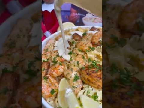 Homemade Creamy Shrimp and Salmon Alfredo #onestopchop