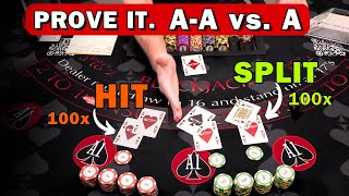 Splitting Aces vs. Hitting: 100-Hand Test — Full Breakdown & Transcript