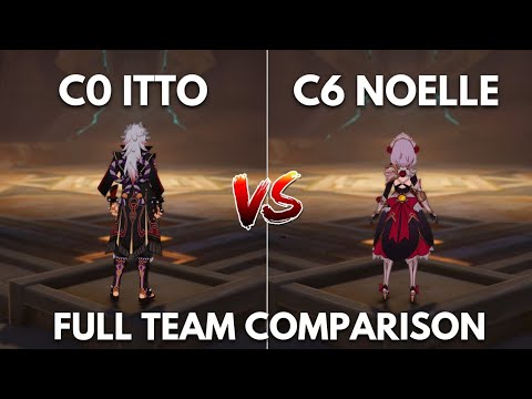 C0 Itto vs C6 Noelle!! Strongest GEO DPS?? [Genshin Impact]
