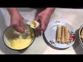 Вафельные трубочки с лимонным и заварным кремом. Wafer rolls with lemon and custard ...