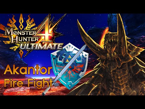 [MH4U] Monster Hunter 4 Ultimate - Master Sword DLC - Fire Fight - Akantor