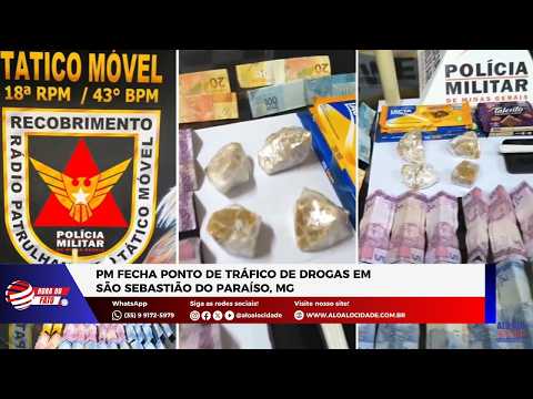 PM fecha ponto de tráfico de drogas em São Sebastião do Paraíso, MG