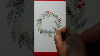 Super Easy Watercolor Wreath Anyone Can Paint! 🍃✨