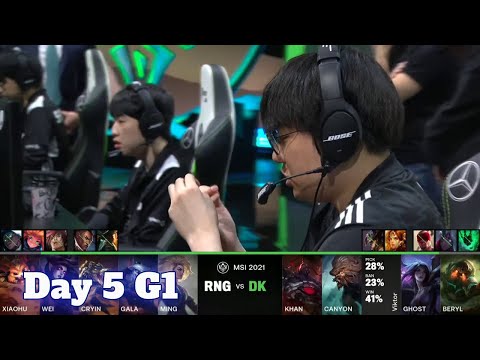 RNG vs DK - Day 5 LoL MSI 2021 Rumble Stage | Royal Never Give Up vs DAMWON Kia full game