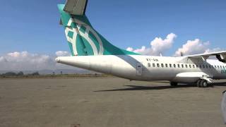 preview picture of video 'ATR72-500 landing and taxiing at Heho Airport, Nyaungshwe, Burma, 2015-01-20'