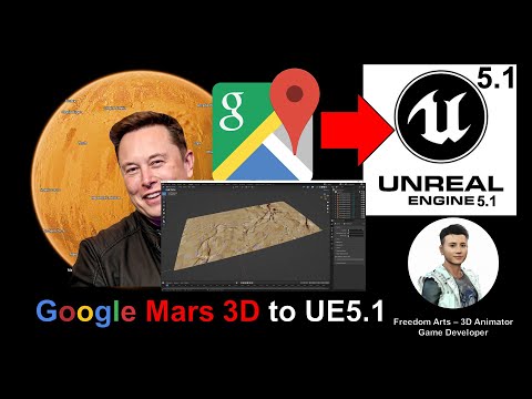 Google Mars 3D to Unreal Engine 5.1 Terrain - Full Tutorial
