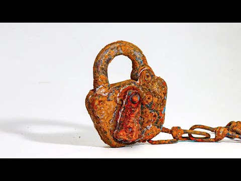 Abandoned 75 Year Old Rusty Train Lock…Extreme Restoration!